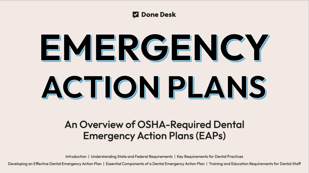 An Overview of OSHA Emergency Action Plans (EAPs) for Dental Practices